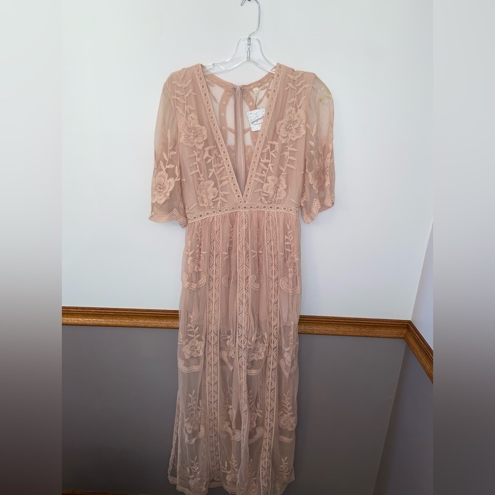 Light pink romper/dress, size S. Never worn before! Wishlist brand.
